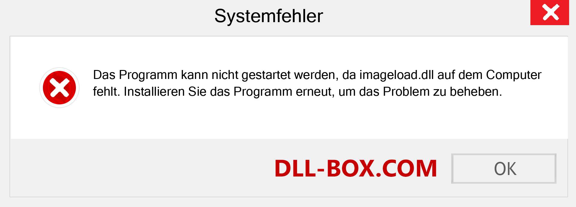 imageload.dll-Datei fehlt?. Download für Windows 7, 8, 10 - Fix imageload dll Missing Error unter Windows, Fotos, Bildern